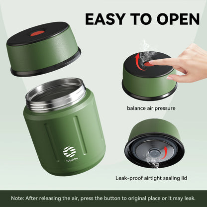 Fjbottle 500ml Food Thermos,  316 Stainless Steel Vacuum Insulated Food Jar With Spoon Kids Lunch Box