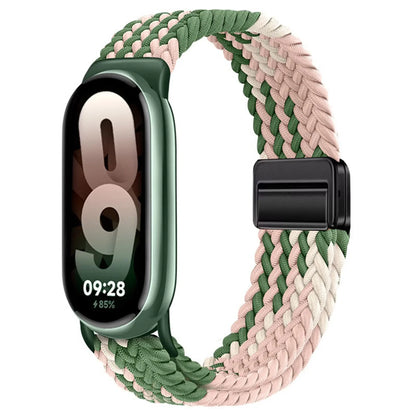 Braided Loop Strap For Xiaomi Band 9 8 Magnetic Buckle Mi band 9 Nylon Bracelet Comfortable Wristband For Mi Band 10 Accessories