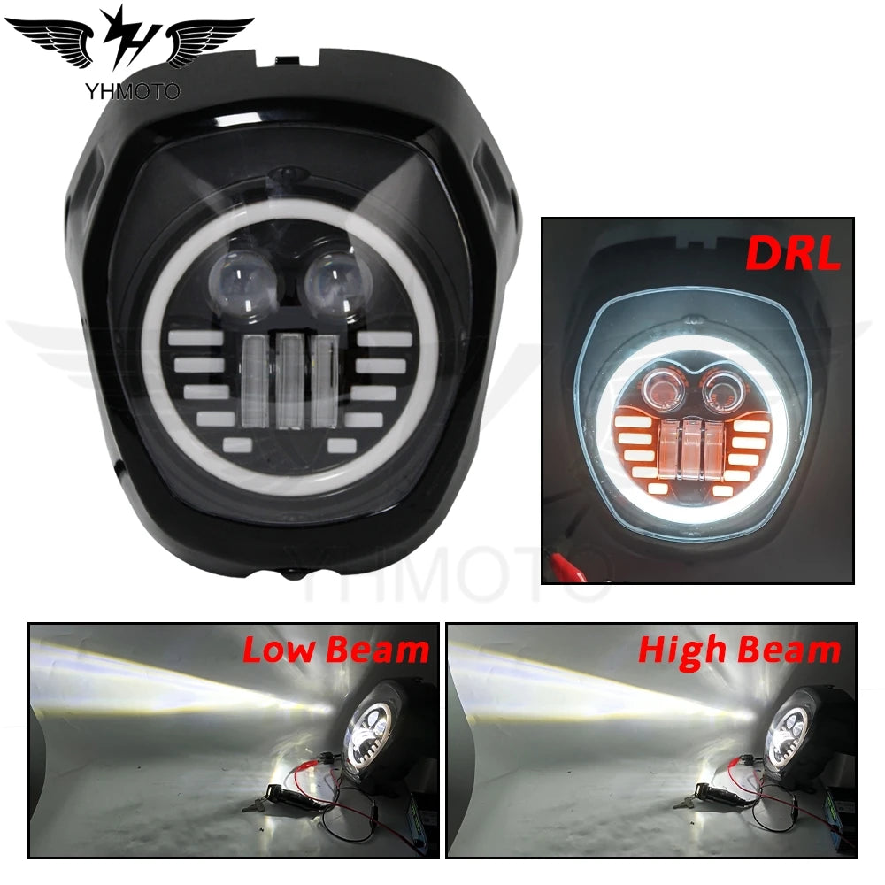 Motorcycle DC 12V Headlight Assembly For Honda NAVI 2022-2023 Head Lamp Accessories  Black Fairing Front Light HeadLamp
