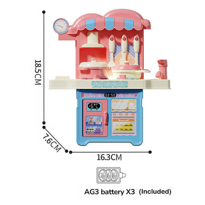 Simulated Kitchen Toy Play Set Miniature Food Pretend Play House Appliance Laundry Cookware Children Role-Playing Toys Girl Game