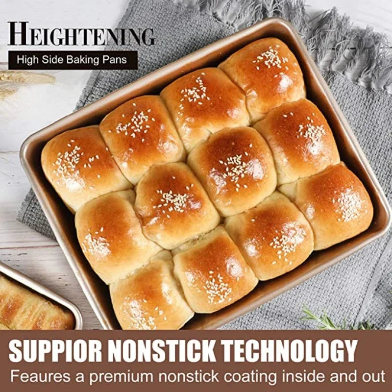 Oven Specific Carbon Steel Baking Tray Rectangular Non Stick Baking Dish Household Flat Bottomed Tray Cake Roll Steamed CakeTray
