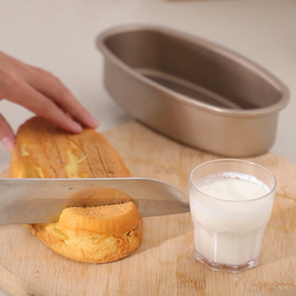 23Cm Oval Non-stick Pans Carbon Steel Cheesecake Bread Loaf Baking Mold Tin Tray Baking Tool Kitchen Accessories