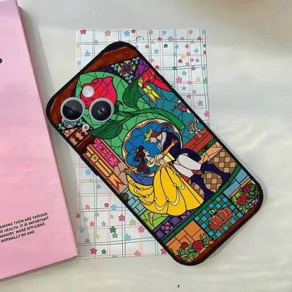 Beauties Beasts Rose Princess Art Print Phone Case For IPhone 1716 15 14 13 Pro Max 11 12 Mini X Xs XR Black Silicone Cover