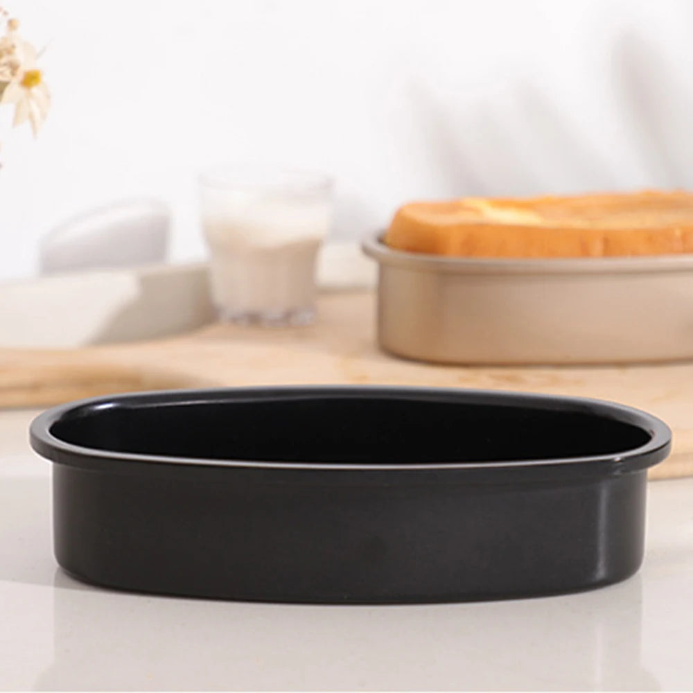 23Cm Oval Non-stick Pans Carbon Steel Cheesecake Bread Loaf Baking Mold Tin Tray Baking Tool Kitchen Accessories