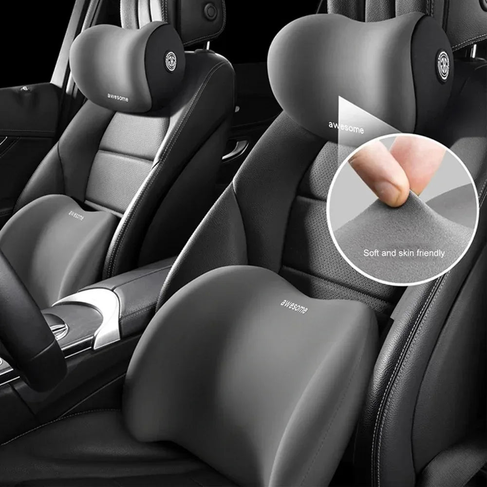 Top Car Headrest Auto Lumbar Pillow Neck Support Seat Travel Guard Travel Guard Soft Friendly Comfortable Anti-static Pillow