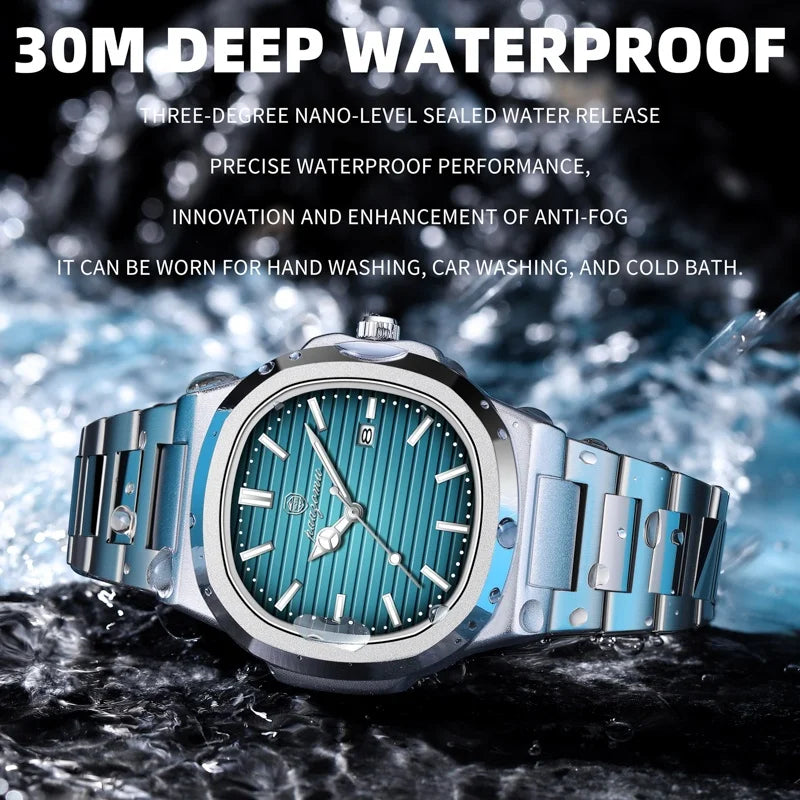PAAZOMU Top Luxury Brand Man Watch Sports Waterproof Luminous Date Men Wristwatch Square Dial Quartz Men's Watches High Quality