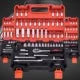 151/46-Piece Premium Automotive Tool Kit or a wet wipe | Ratchet Torque Wrench Ultra-Portable for Auto/Bike/Motorcycle Repair