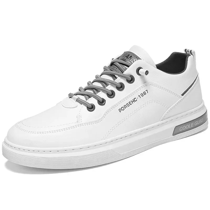 2025 New Trendy Versatile Cloth Shoes Men's Spring New Breathable White Shoes Men's Sports and Leisure Board Shoes Trendy Shoes