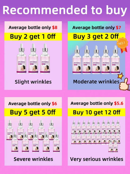 Anti-aging Serum Face Neck Forehead Wrinkles Removal Moisturizing Reduces Fine Lines Lifting Firming Tightens Skin Product