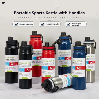 600/800/1000ML Thermos Bottle Stainless Steel Car Thermal Cup Keeps Cold and Heat Thermal Mug Sports Insulated Cup Vacuum Flask
