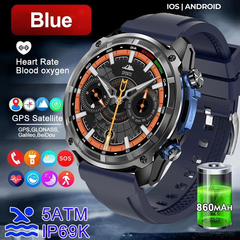 HD Vision DT G1 Smart Watch Ultra-clear Display GPS Navigation 4GB Storage Offline Map Bluetooth call Sports Health Monitoring