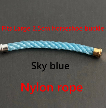 High Quality 1:1 Nylon Rope Fits 2.5cm Big Horseshoe Clasp Customized to Any Length Holiday Gift