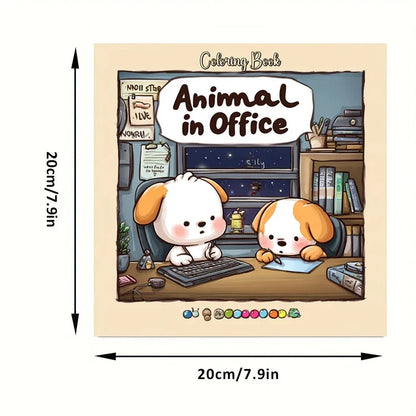 Office Animals Coloring Book for Adult | 28 Pages Colouring Book, Drawing Supplies for Christmas, Thanksgiving
