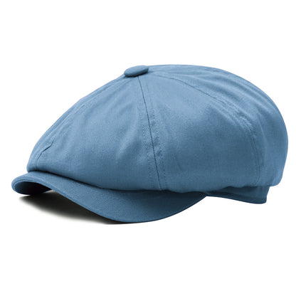 BOTVELA 100% Twill Cotton Newsboy Cap Men Women Classic Retro Hat Summer Autumn Lightweight Driver Cap 003