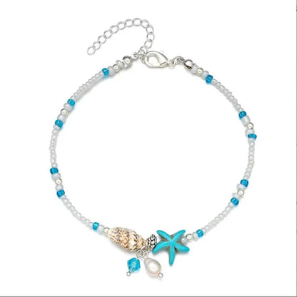 Love Personality Double Simple Bohemian Layered Heart Anklet Summer Beach Anklets On Foot Ankle Bracelets For Women Leg Chain