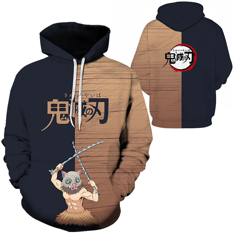 Anime Demon Slayer Kimetsu No Yaiba 3D Hoodies Men Fashion Long Sleeve Sweatshirts Women Casual Harajuku Streetwear Pullovers