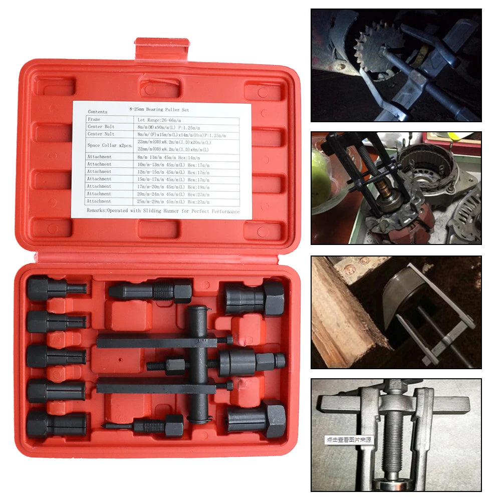 Aluminum Wheel Bearing Kit Motorcycle Bearing Disassembly Tools Seal Driver Installer Remover Automotive Tools 10 Pcs/Set