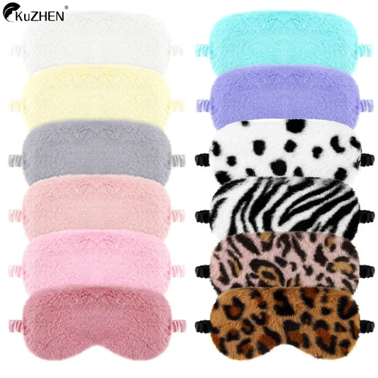 Sleeping Mask Sleeping Blindfold Soft Plush Eye Masks Cute Eye Cover Plush Mask Eyepatch Nap Health Eye Cover