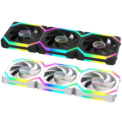 JUMPEAK HS120 Halo ARGB Cooling Fan 360mm 240mm Modular Stackable Splicing 120mm RGB Fans Kit For Gaming PC Case Water Cooler
