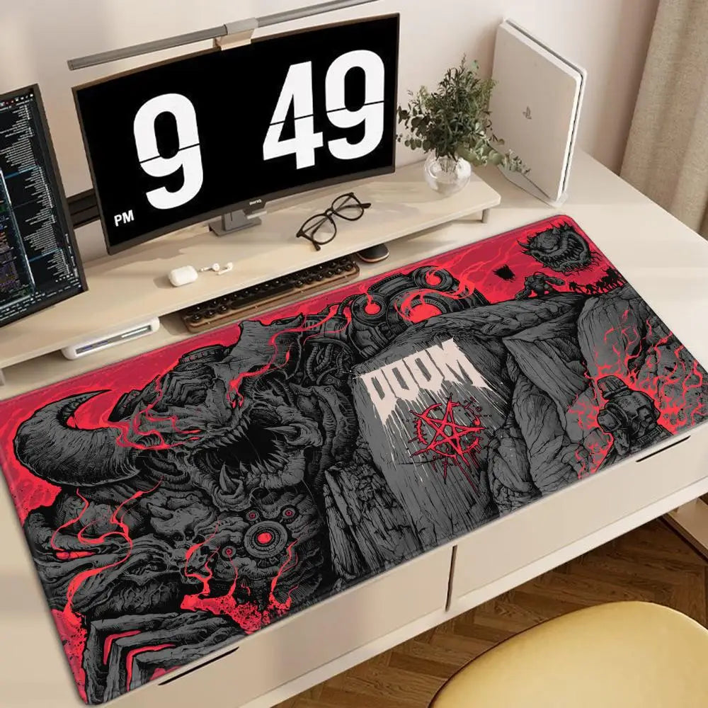 DOOM The Dark Ages Mouse Pad Gamers Anime game XXL Home HD Computer Desk Mats Office SuppliesDesktop 70X30 90x40