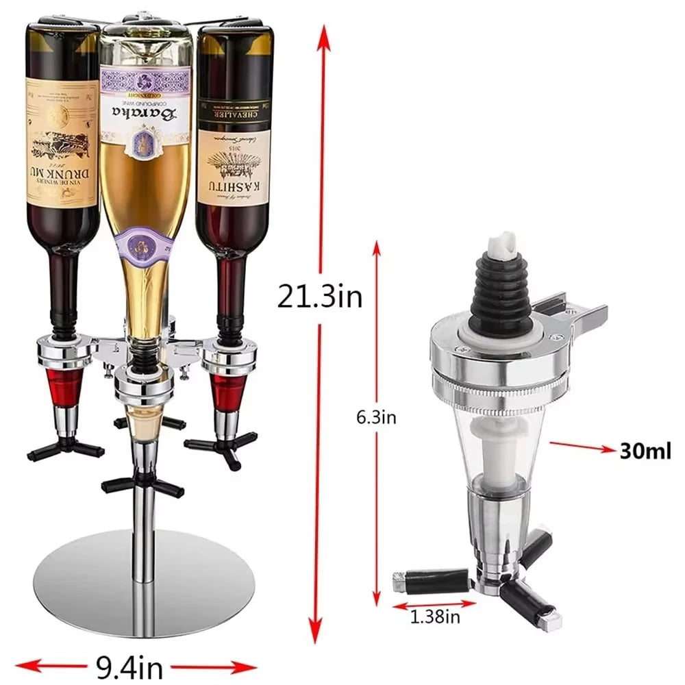 Rotate Beverage Liquor Whiskey Dispenser,Rotating Liquor Dispenser 2/4 Bottle,Standing beer Drink Alcohol Shot Wine Rack for Bar