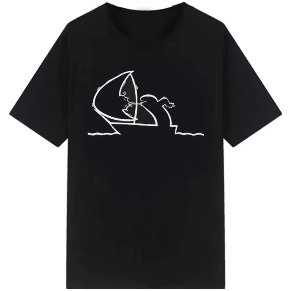 Funny Meme Tops Creative La Linea The Line Osvaldo Cavandoli TV T-Shirt Men Fashion Women's T Shirts Streetwear Tee Casual Tops
