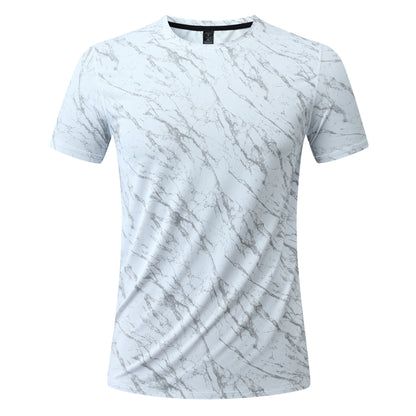 Mens Running T-Shirt Outdoor Sports Tops Short Sleeve Shirt Men Fitness Gym Guys Clothing Shirts Sportswear Breathable Quick Dry