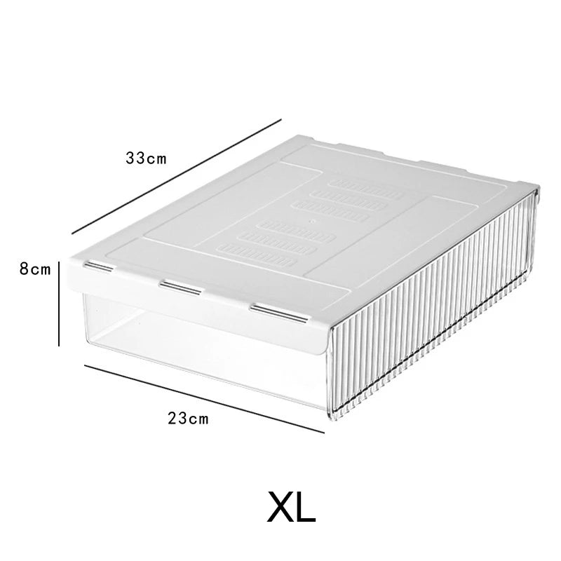 Desk Table Self Storage Boxs Under Desk Drawer Stick Stand Hidden Stationery Pens Office Home Organizer Accessories Supplies