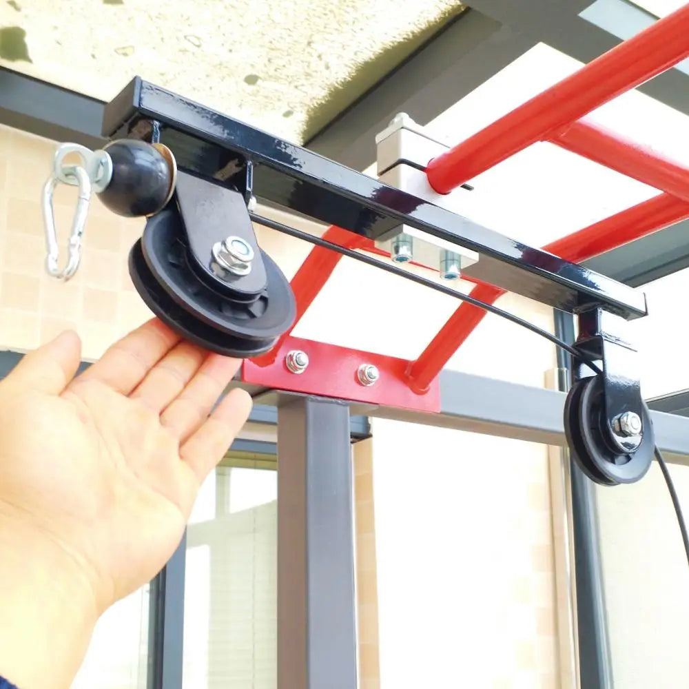 Fitness Pulley  DIY Cable Machine System For Round Metal Tube Home Pull Down Workout Accessories Gym Loading Lifting Back Pullin