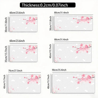 Blue Cherry Blossoms Mousepad Home Computer Table Large Pc Mouse Pad Art Sakura Keyboard Mause Rug Desk Mat Offices Accessories