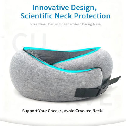 Memory foam U-shaped pillow, foldable neck pillow for travel, airplane trips, nap, cervical neck support pillow