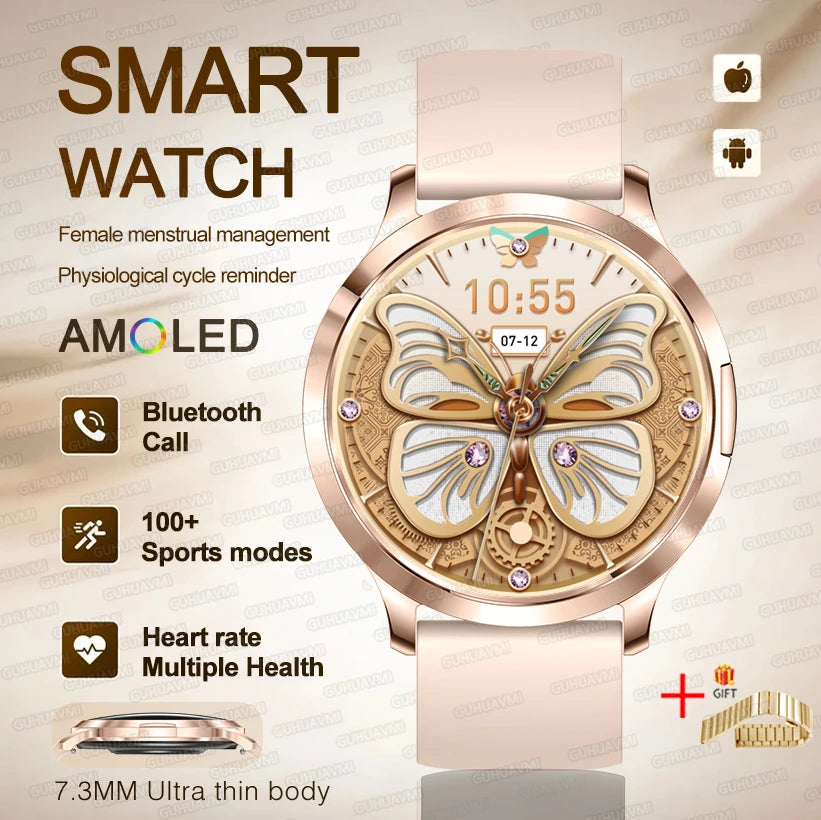 2025 New Smart Watch For Women Gift 1.32 Inch Full Touch Screen Sports Fitness Watches Bluetooth Calls Digital Smartwatch Ladies