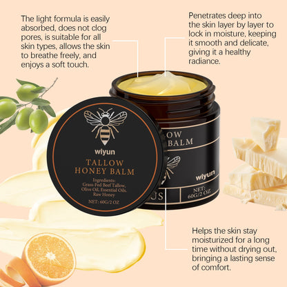 Beef Tallow Honey Moisturizing Cream Hydration Nourishing Korean Skin Care Bleaching Firming Face Body Moisturizer Lotion