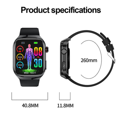 2025 New Smart Watch 2.04-inch AMOLED Screen Bluetooth Call IP68 Waterproof 650mA Sports Smartwatches Men Android Military-Grade