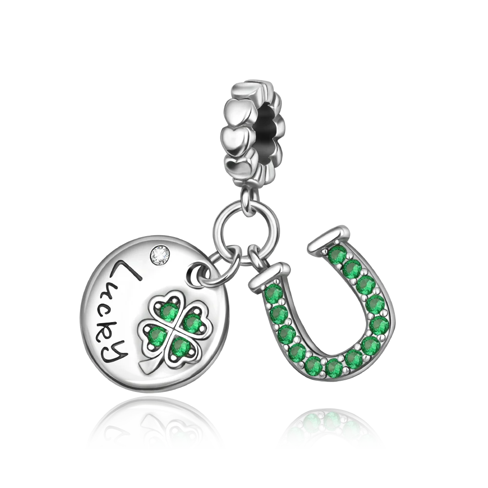 Lucky Clover Series Bead 925 Sterling Silver Original Charms Fit Pendant Charm Bracelet Dangle for Women DIY Fine Jewelry Making