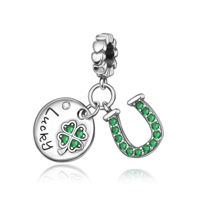 Lucky Clover Series Bead 925 Sterling Silver Original Charms Fit Pendant Charm Bracelet Dangle for Women DIY Fine Jewelry Making