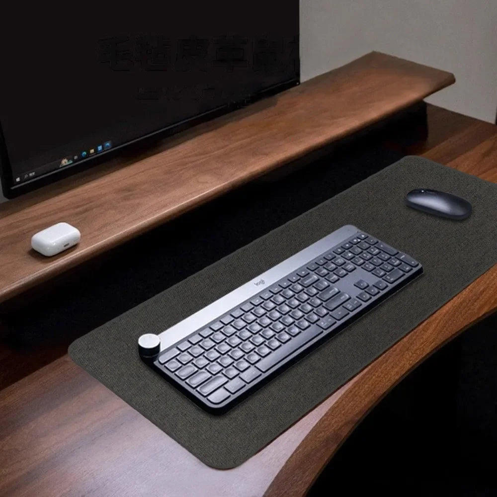 New Modern Linen Mouse Pad Rubber Waterproof Keyboard Mice Mat Leather 80*30cm Computer Laptop Mousepad Home Office