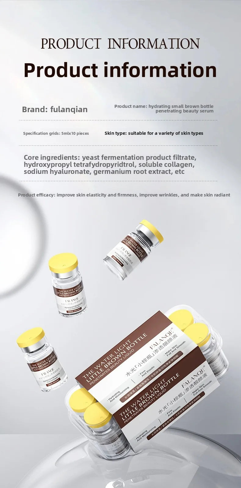 High end Anti- Wrinkle Face Skin care Serum  Fade Fine Lines Facial Moisturizing brightning Anti Aging Firming Skin Care Essence