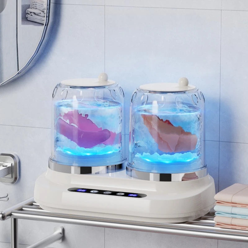 Double Cup Charging Small Washing Machine Blue Light Portable Wireless Labor-saving Deep Decontamination Washer Home Appliances