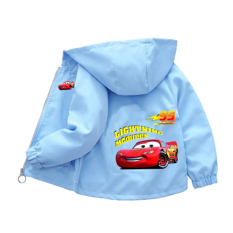 Sanrio kuromi Children Girls Hooded Jacket Coat 2026 Autumn Baby Boy Cartoon Cars Long Sleeve Casual Clothing Kids Outerwear