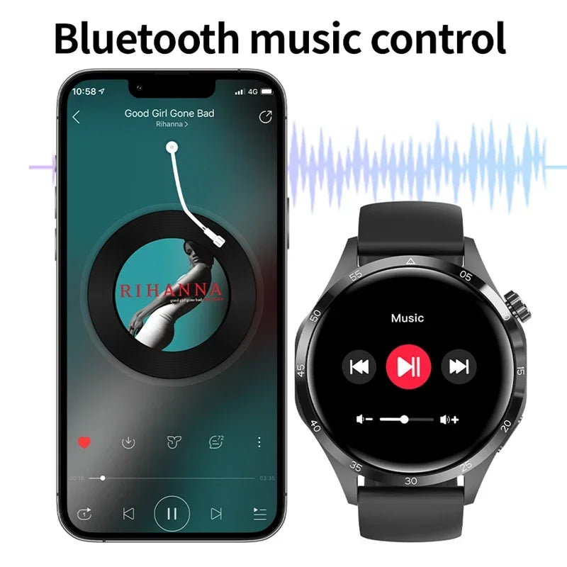 2025 New Smart Watch Men Watch 4 Pro1.53 inch AMOLED HD Screen BT Call GPS sports NFC Health Monitoring Smartwatch Mens Watch
