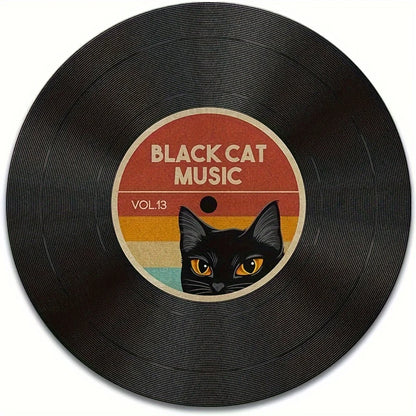 Music record design round mouse pad small desk pad portable Desk Mat pc accessories rubber anti-slip suitable for work and game