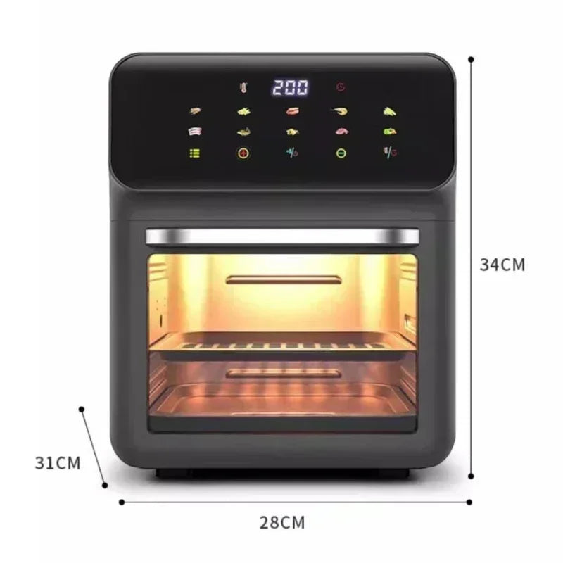 New Visual Air Fryer 110V/220V 15L Large Capacity Home Visual Air Fryer Oven Kitchen Appliance Freidoras De Aire