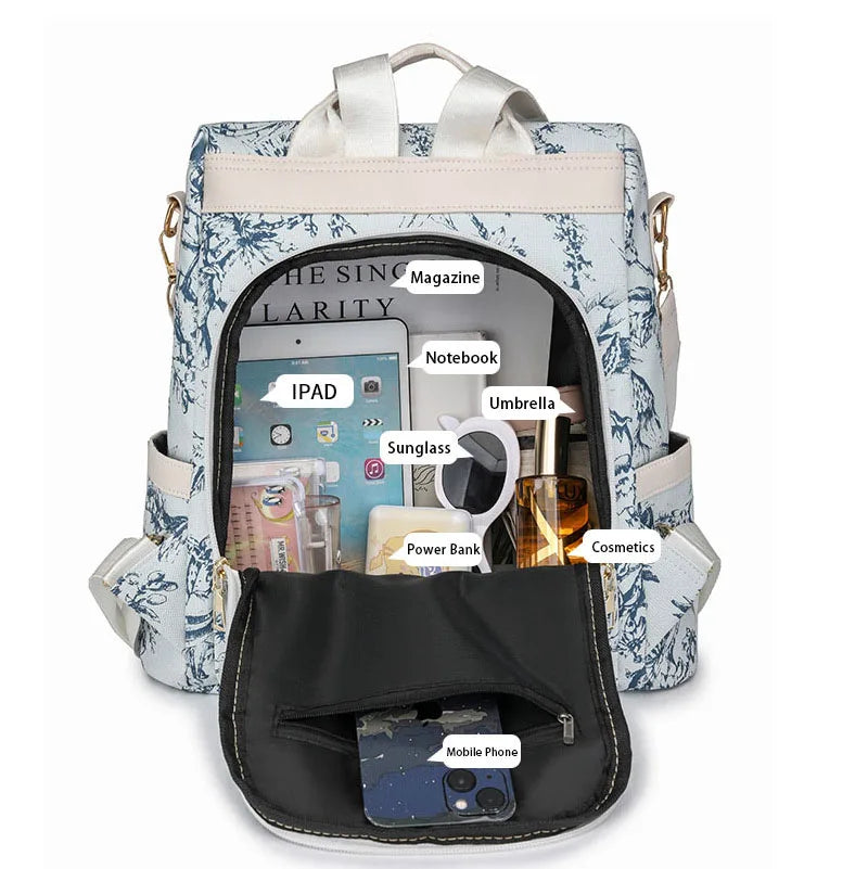 Fashionable Women's Bags, Trendy Backpacks, Large-Capacity Simple Handbags, Retro-Style Casual Bags, High-End Shoulder Crossbody Bags, Student Bags, Multi-Purpose Storage Bags