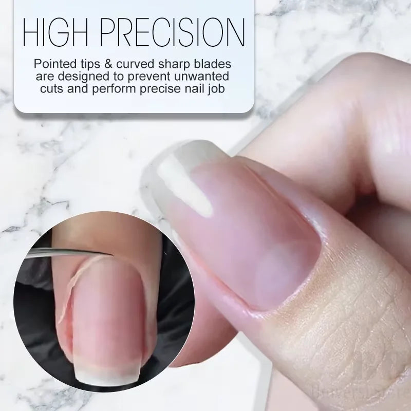 Precision Bending Stainless Steel Scissors - A Multifunctional Beauty Tool for Eyebrow and Makeup Care, with A Non Slip Grip
