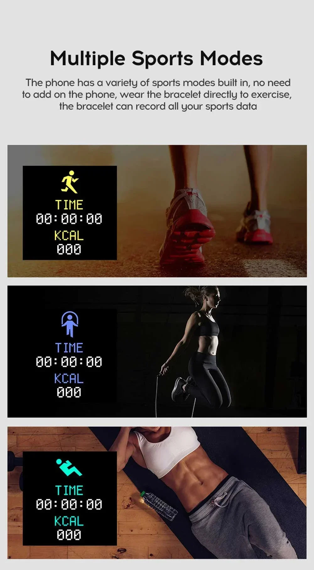 Smart Watch Y68: Color Screen Fitness Tracker w/ Step Count, 12 Sports Modes, Notification Reminder, Camera/Music Remote
