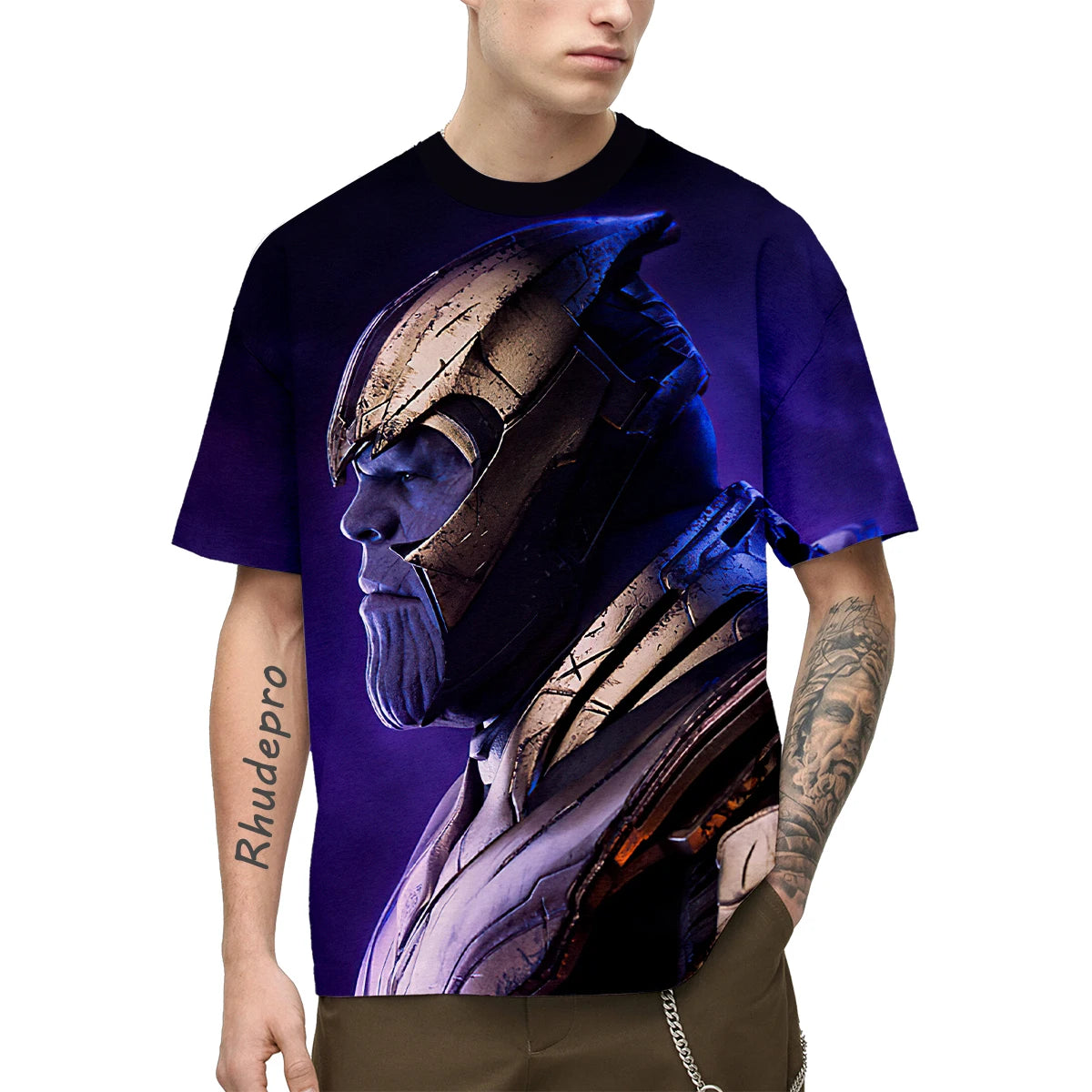 Miniso Superheroes Thanos T-Shirt Summer Kids T Shirts Popular Boys Girls Short Sleeve Casual Sports Top Spiderman Tee Shirts