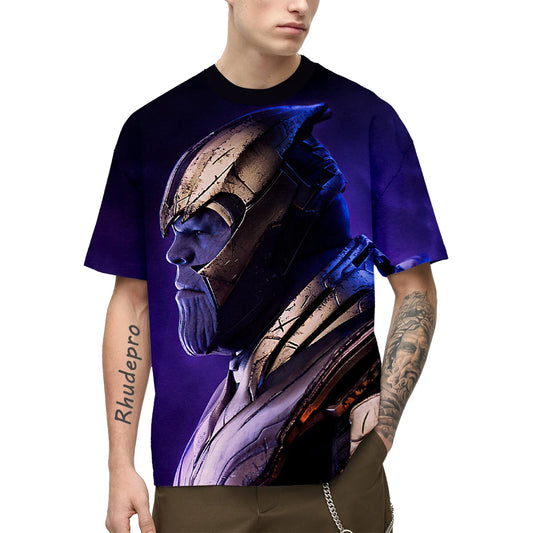 Miniso Superheroes Thanos T-Shirt Summer Kids T Shirts Popular Boys Girls Short Sleeve Casual Sports Top Spiderman Tee Shirts