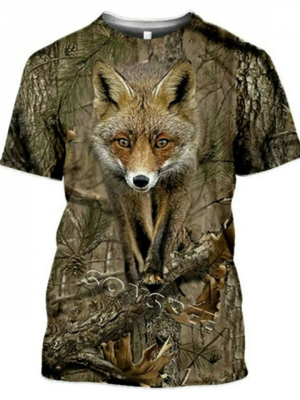 New Male T-Shirt Hunting Animal 3D Print Summer Camouflage Short Sleeve Funny Tops Casual Daily Outdoor Street Men's Clothing