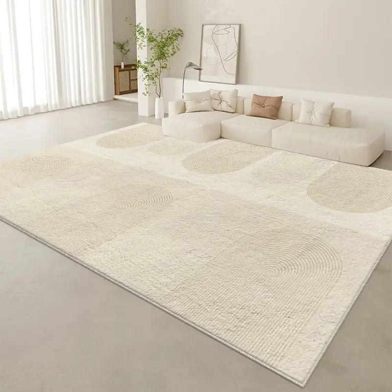 Stylish Simple Living Room Carpet Easy Maintenance Anti-Dirt Thick Velvet Texture Durable Floor Mat for Home